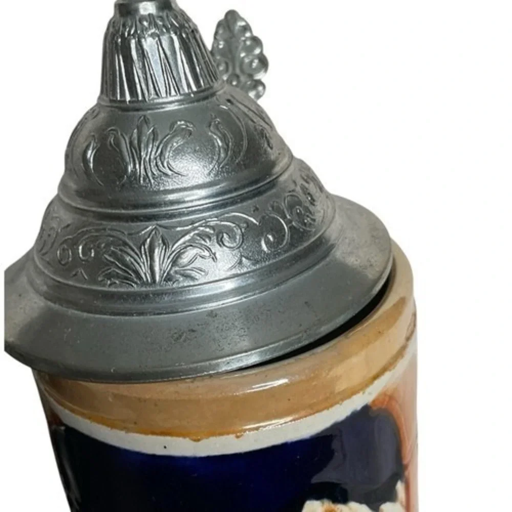 VTG Beer Stein With‎ Lid Made In Western Germany Hunter Date 9